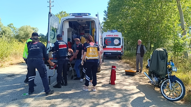 Bilecik'te devrilen motosikletin sürücüsü yaralandı