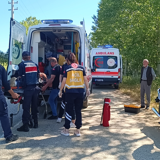 Bilecik'te devrilen motosikletin sürücüsü yaralandı