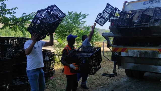 Bilecik'te plastik kasaları çevreye atan kişilere ceza yazıldı