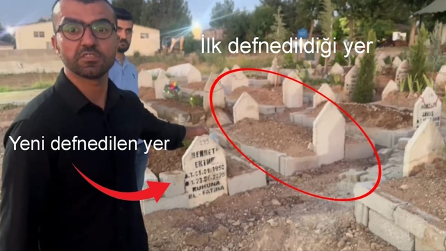 Mezar yeri başkasının çıkınca, aileden habersiz cenazeyi çıkarıp yandaki mezara defnetmişler