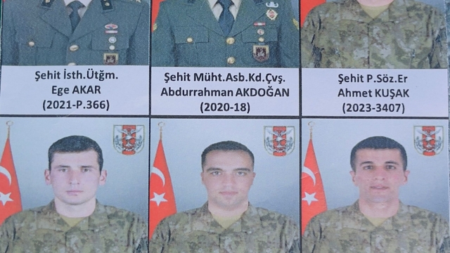 Şehit 6 asker için Hakkari'de tören