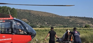 Gökçeada'da KOAH tanılı hasta hava ambulansıyla hastaneye sevk edildi