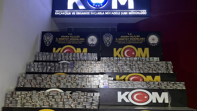 Adana'da bir tankerde 19 bin 595 paket kaçak sigara ele geçirildi
