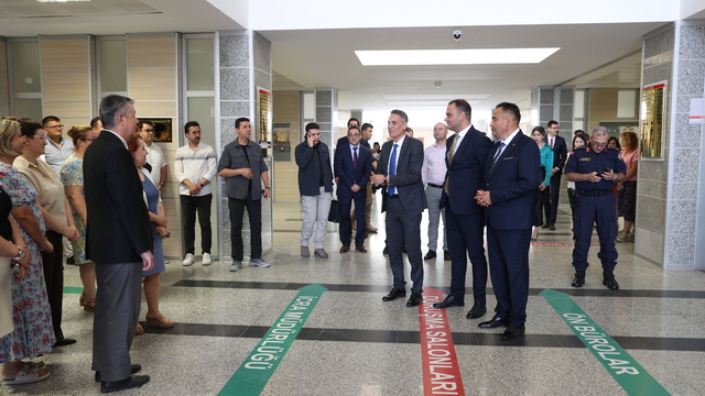 Kırklareli'nde tayini çıkan Eroğlu ve Gedik için veda töreni düzenlendi