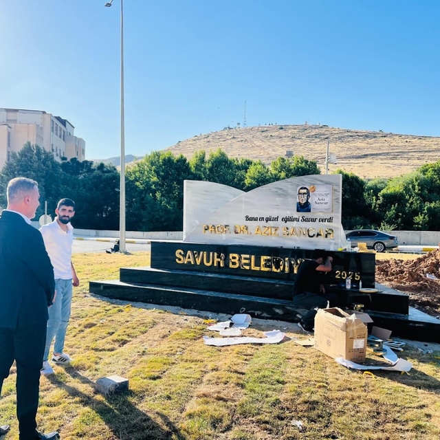 Savur'da Aziz Sancar motifli orta refüj düzenlemesinde sona gelindi