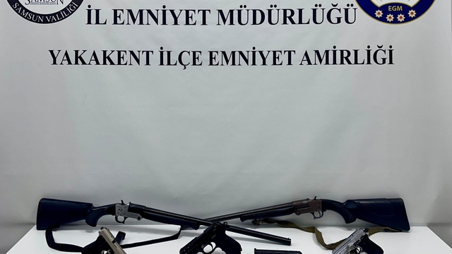 Samsun'da ruhsatsız silah operasyonunda 3 şüpheli yakalandı