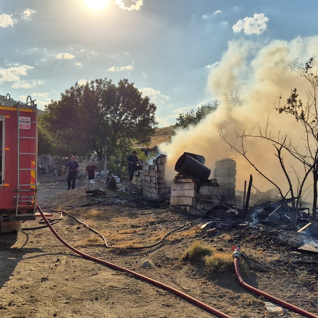 Bahşılı'da barakada çıkan yangın söndürüldü