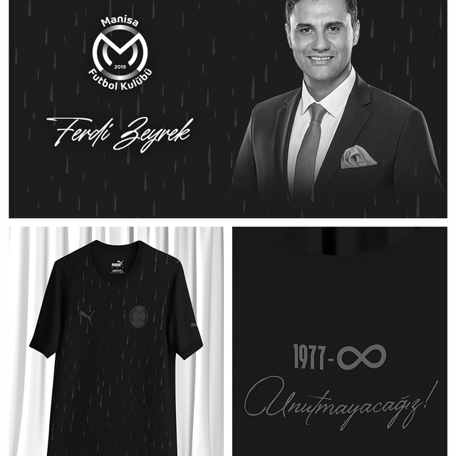 Manisa FK'dan Ferdi Zeyrek için yas forması