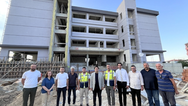 Genel Sekreter Ciğerci yapımı süren Keşan İlçe Emniyet Müdürlüğü binasında incelemede bulundu