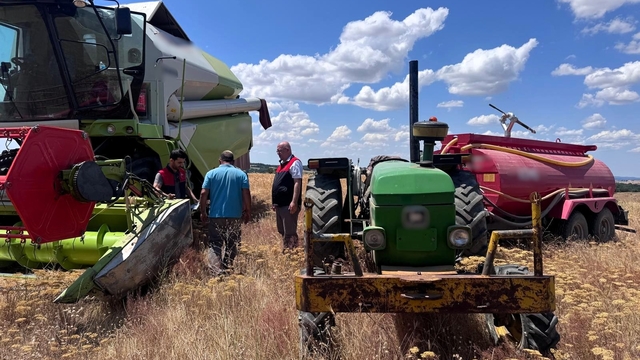 Kırklareli'nde hasat kontrol çalışmaları sürüyor