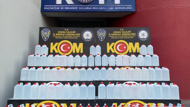 Adana'da 800 litre kaçak etil alkol ele geçirildi