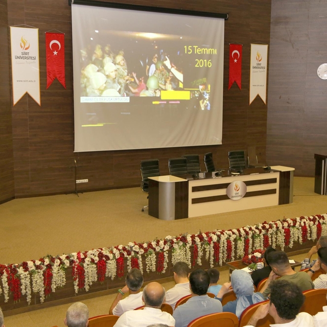 Siirt Üniversitesinde 15 Temmuz Demokrasi ve Milli Birlik Günü dolayısıyla...
