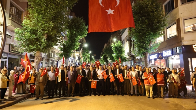 Merzifon'da Demokrasi ve Milli Birlik Yürüyüşü düzenlendi