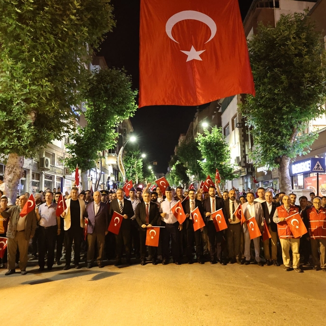 Merzifon'da Demokrasi ve Milli Birlik Yürüyüşü düzenlendi