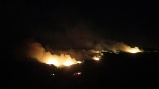 Tekirdağ'da çıkan orman yangını geniş alana yayıldı