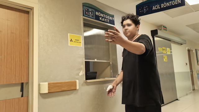 Motosikletin zincirine elini kaptıran Muhammed'in parmağı koptu