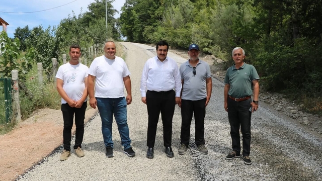 Erfelek Kaymakamı Altun asfaltlama çalışmalarını inceledi