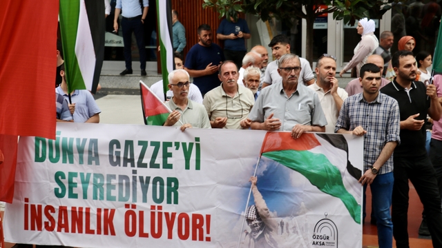 Trabzon'da Filistin'e destek yürüyüşü düzenlendi