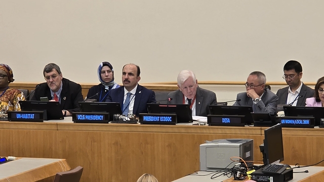 Konya Büyükşehir Belediye Başkanı Altay, New York'ta Filistinli çocukları anlattı