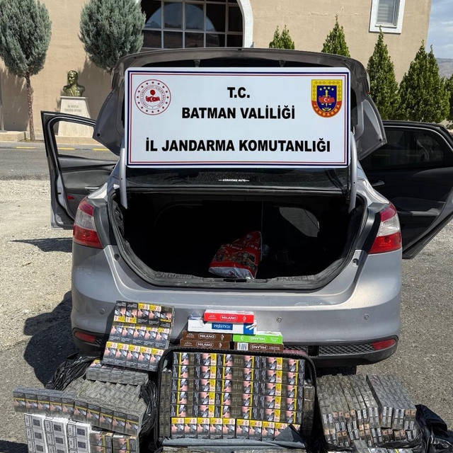 Batman'da 1700 paket bandrolsüz sigara ele geçirildi