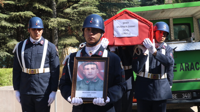 Mardin'de şehit olan Mustafa Zamkı'nın cenazesi, 67 yıl aradan sonra Çankırı'ya nakledildi