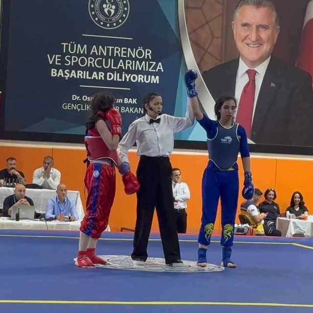 Meram Belediye Başkanı Kavuş, Balkan Şampiyonu olan iki sporcuyu kutladı