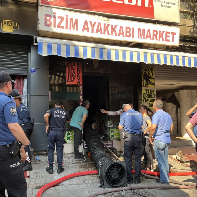 Aydın'da iş yerinde yangın