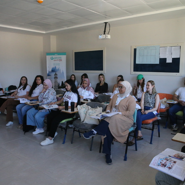Tokat'ta Yunus Emre Enstitüsünün yaz okullarına katılan yabancı öğrenciler...