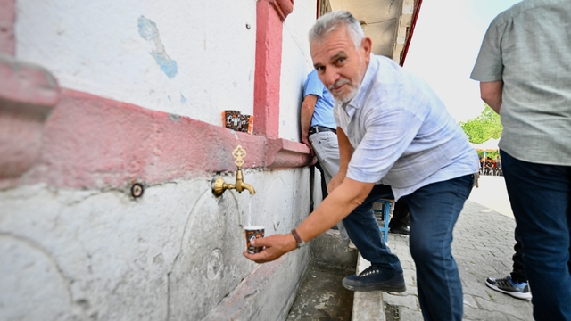 Atatürk'ün Düzce'ye gelişinin 91. yıl dönümünde köy çeşmesinden ayran akıtıldı