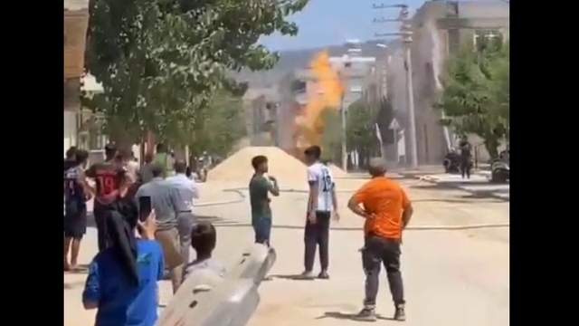 Kilis'te doğal gaz borusu patladı