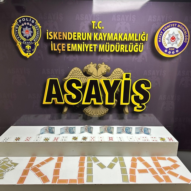Hatay'da kumar oynayan 4 kişiye 36 bin 988 lira ceza