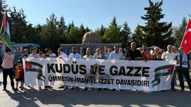 Mardin'de İsrail'in Gazze'ye saldırıları protesto edildi