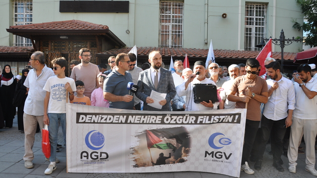 Eskişehir'de İsrail'in Gazze'ye yönelik saldırıları protesto edildi