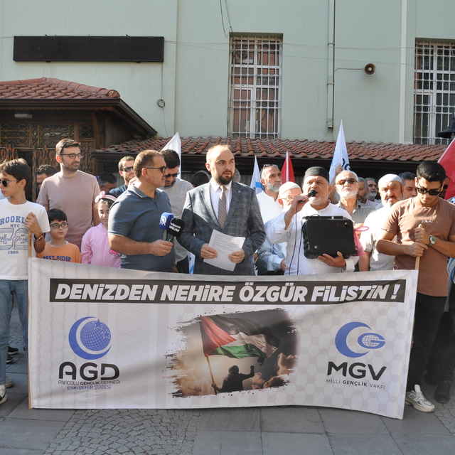 Eskişehir'de İsrail'in Gazze'ye yönelik saldırıları protesto edildi