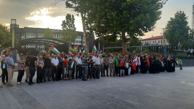Niğde'de İsrail'in Gazze'ye yönelik saldırıları protesto edildi