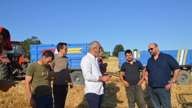 MHP Havza İlçe Başkanı Yüksel'den hasat ziyareti