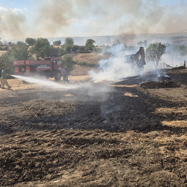 Tekirdağ'da anızda başlayıp ağaçlığa sıçrayan yangın 60 dekar alana zarar v...