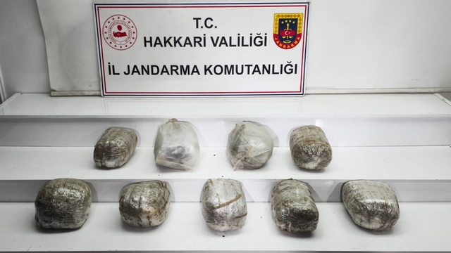 Hakkari'de 14 kilogram skunk ele geçirildi