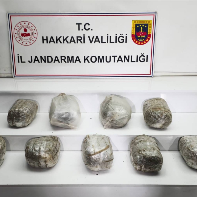 Hakkari'de 14 kilogram skunk ele geçirildi
