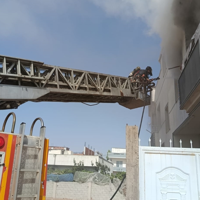 Mardin'de müstakil evde çıkan yangında 1 kişi dumandan etkilendi