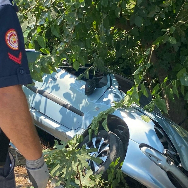 Otomobil ağaca çarptı; sürücü yaralandı, oğlu ve kayınvalidesi öldü