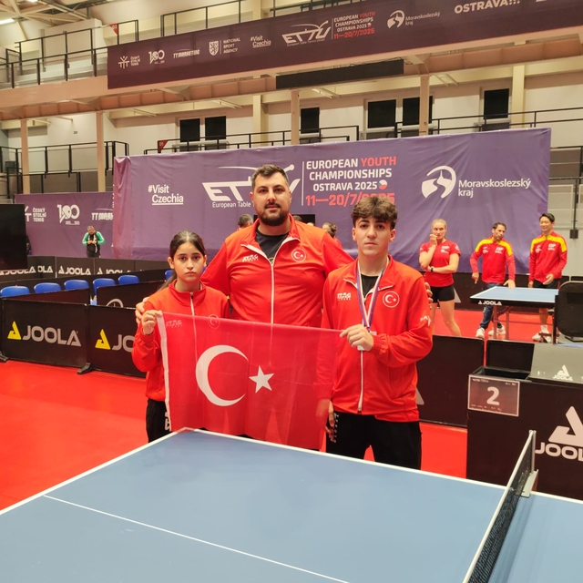 Kocasinan Belediyesi Spor Kulübünün milli masa tenisçisi Kahraman, Avrupa i...