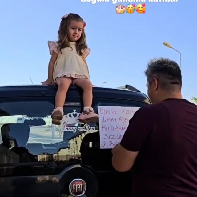 Van'da sürücüler, Umay Aden için kornaya basıp doğum gününü kutladı