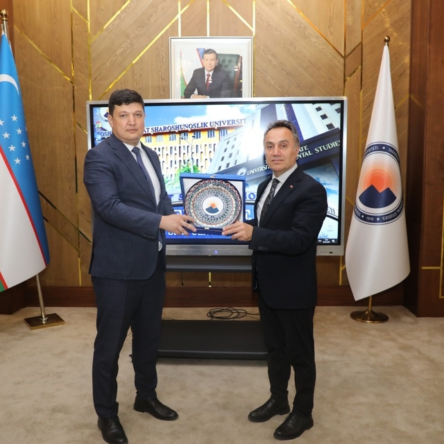 TOGÜ Rektörü Yılmaz'dan Taşkent Devlet Şarkşinaslık Üniversitesine ziyaret