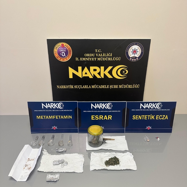 Ordu'da uyuşturucu operasyonlarında yakalanan 4 zanlı tutuklandı