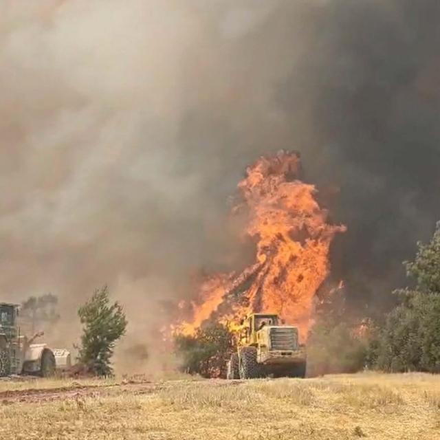 Denizli'de maki yangını