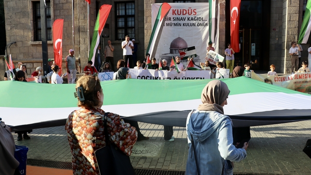 Trabzon'da Filistin'e destek yürüyüşü düzenlendi