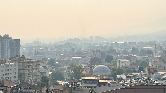 Bilecik'teki orman yangınının dumanı Bursa'ya ulaştı