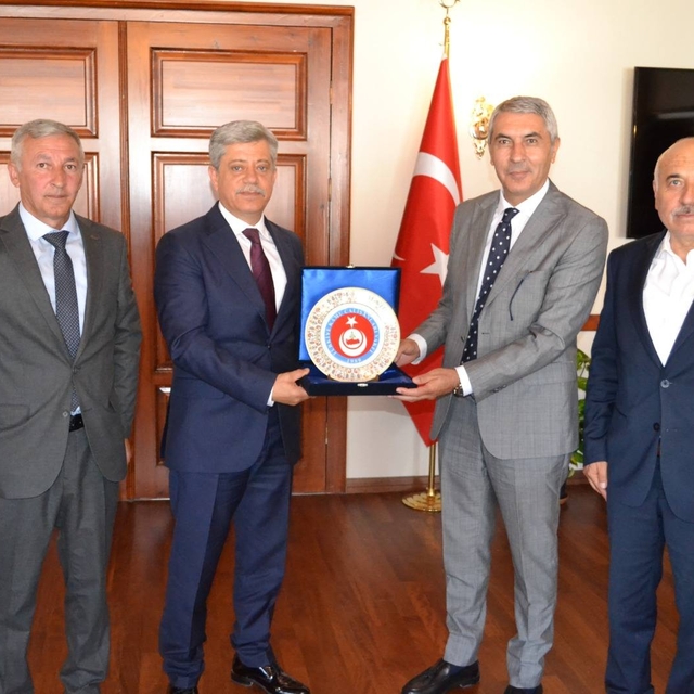 TÜRKAV Genel Başkanı Korkmaz'dan Beypazarı Kaymakamı Coşkun'a ziyaret