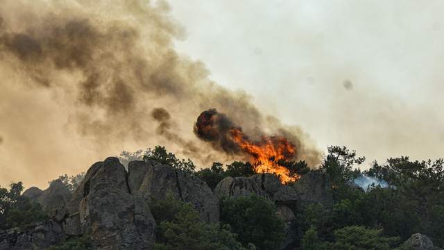 Eskişehir'de çıkan orman yangını, 3'üncü günde Afyonkarahisar'da sürüyor (5)